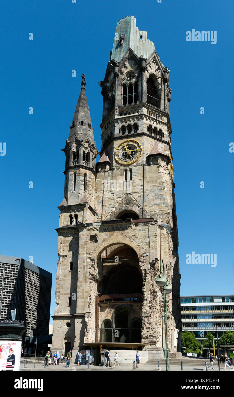 La Iglesia Memorial Kaiser Wilhelm, Charlottenburg, Berlín, Alemania Foto de stock