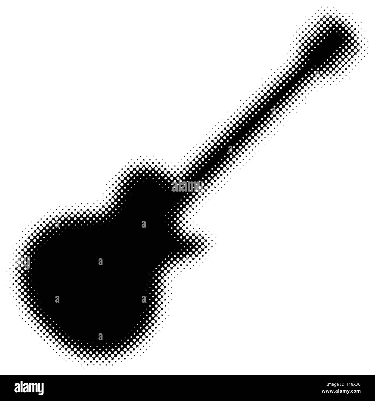 Un resumen de la guitarra de fondo en blanco y negro para imprimir o Web  Imagen Vector de stock - Alamy