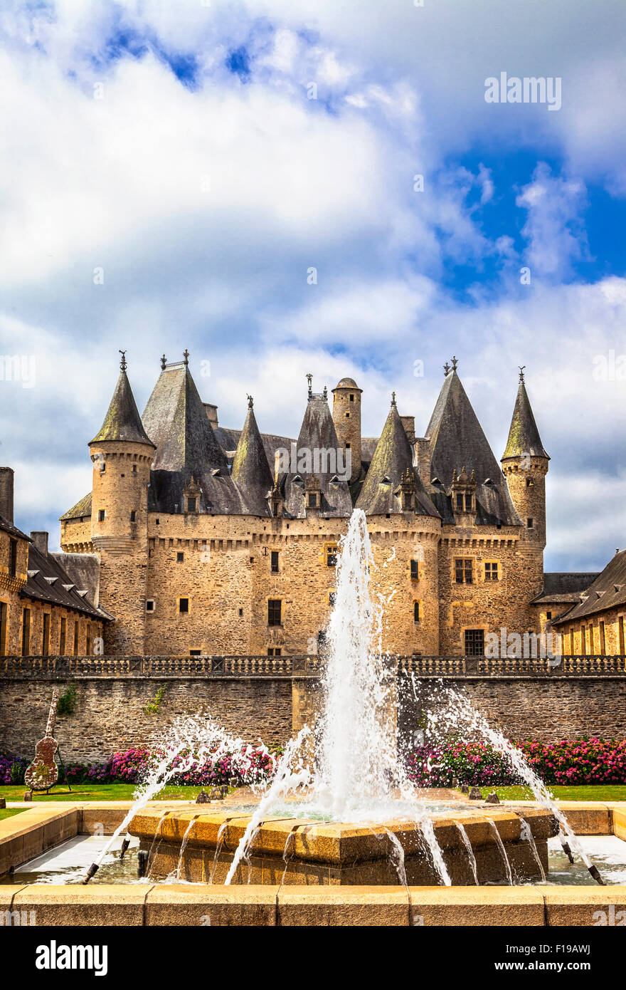 Fary tale'castillos de Francia - Jumilhac-le-Grand Foto de stock