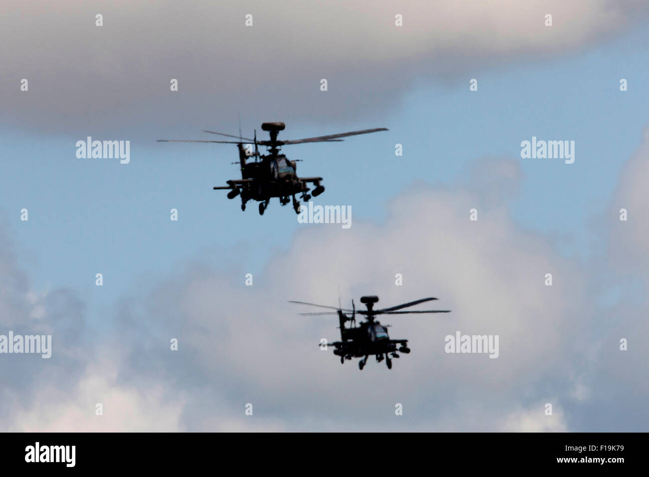 Army Air Corps WAH-64D Apache en RIAT Royal International Air Tattoo RAF Fairford Julio de 2015 Foto de stock