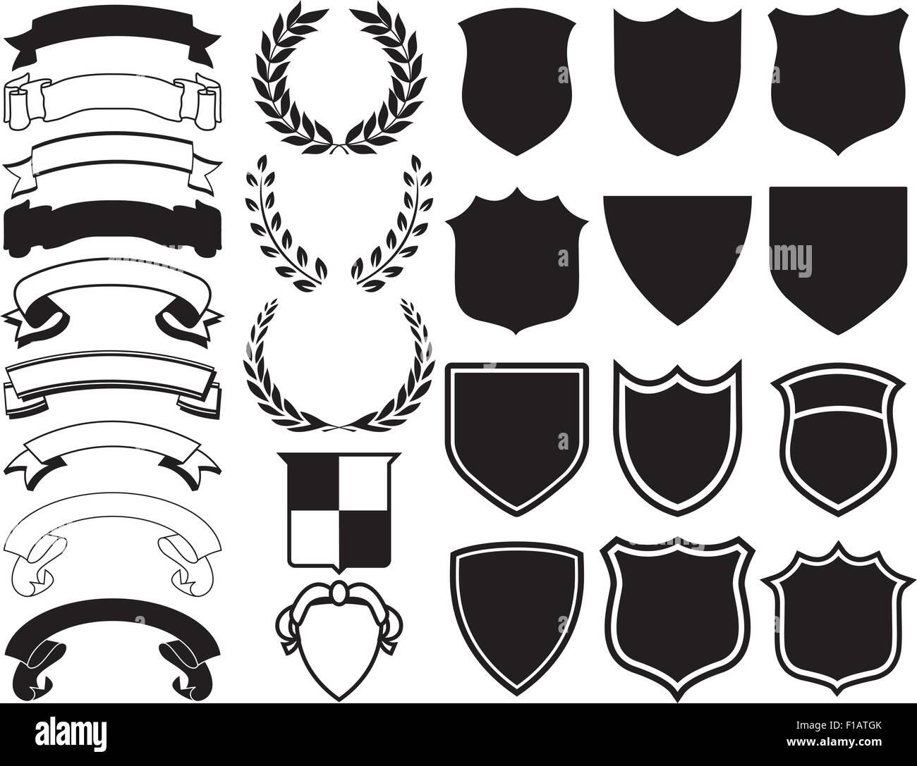 Shield banner logo laurels fotografías e imágenes de alta resolución - Alamy