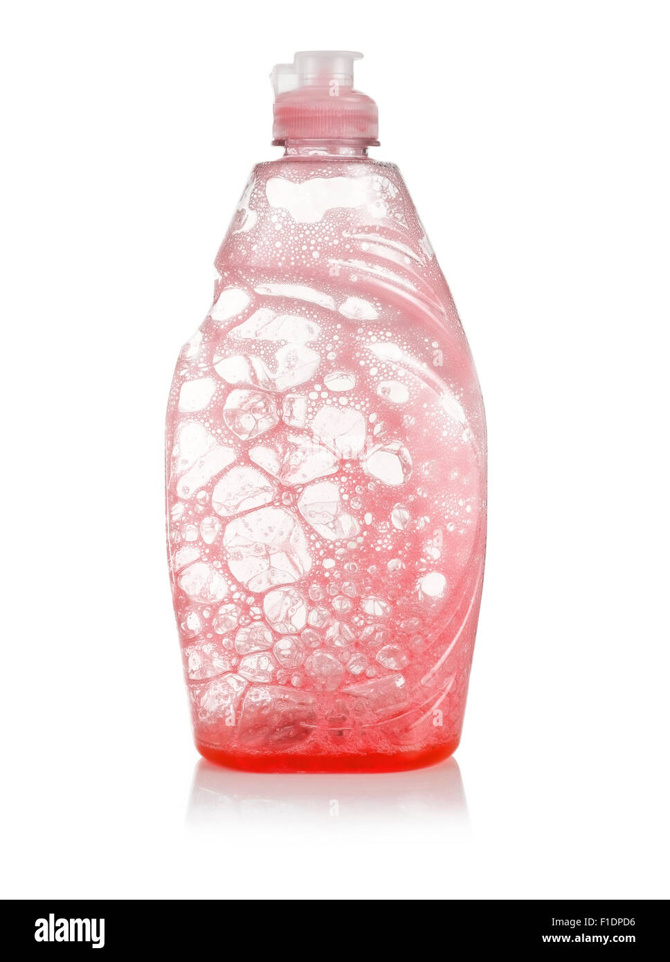 Detergente rojo vacío Foto de stock