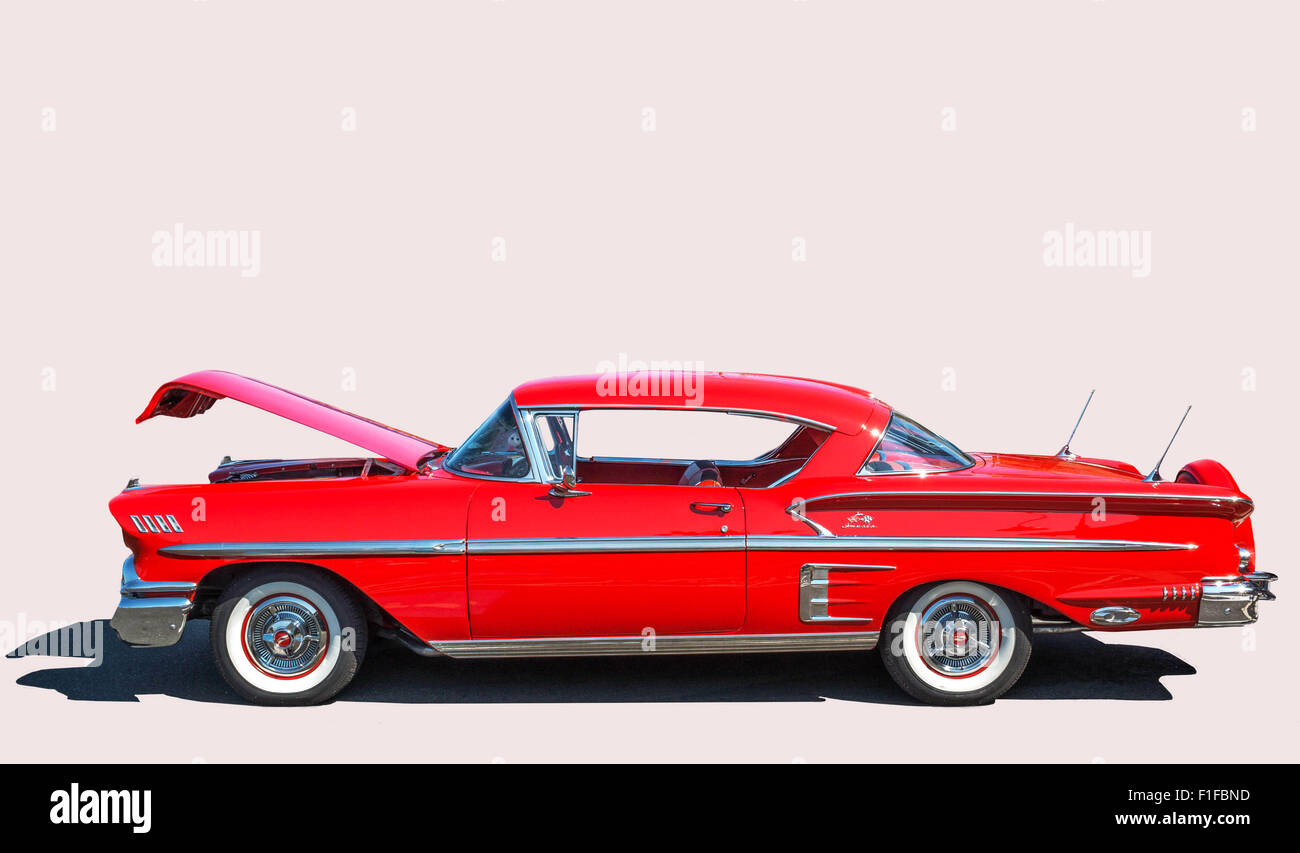 Un 1957 restaurada y personalizada Impala Chevy en agosto, 2014 classic car show en Gig Harbor, Washington, Estado. Foto de stock