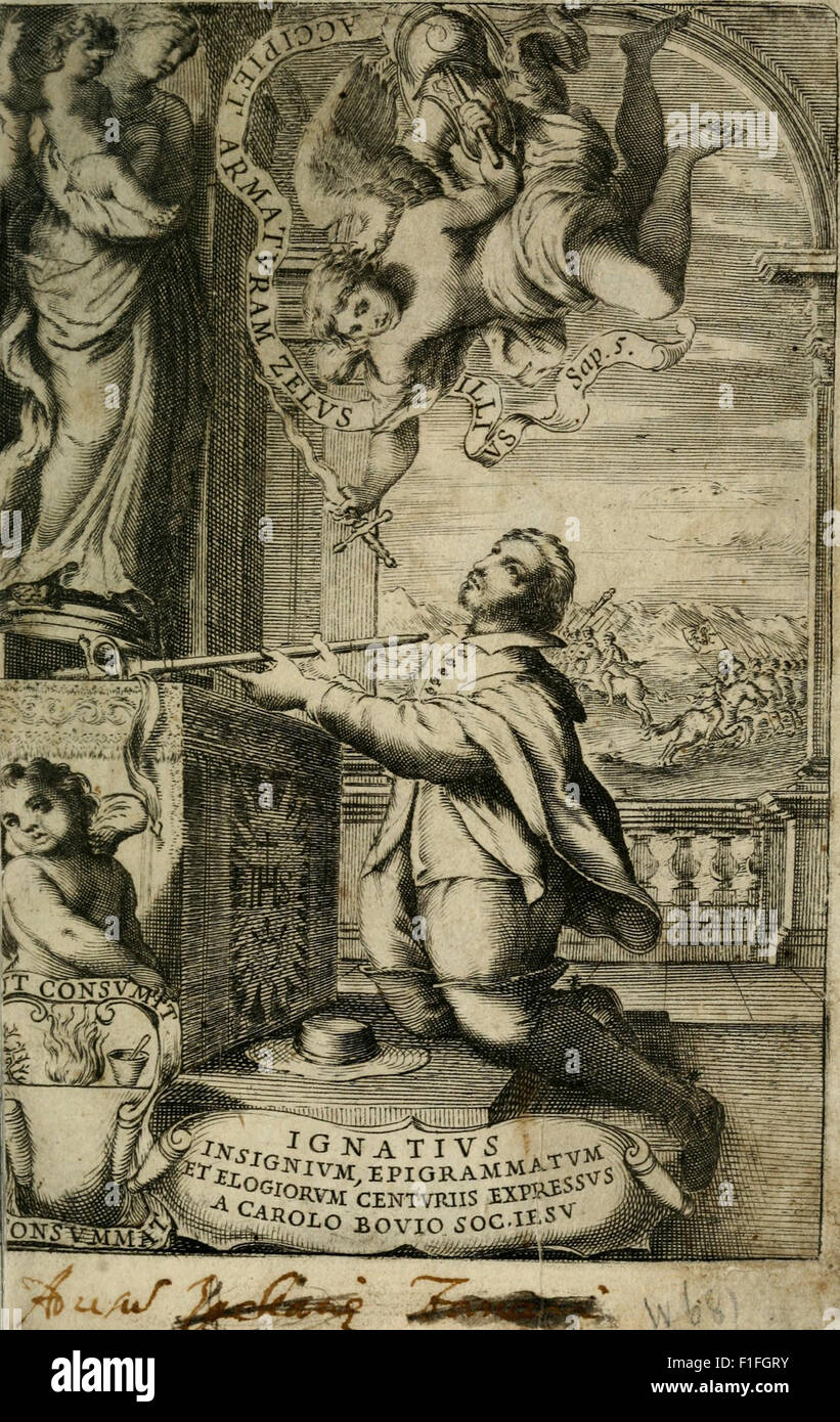 Ignacio - insignium, epigrammatum et elogiorum centuriis expressus (1655) Foto de stock