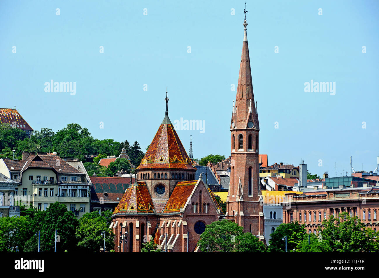 La iglesia calvinista en Buda Budapest Hungría Foto de stock