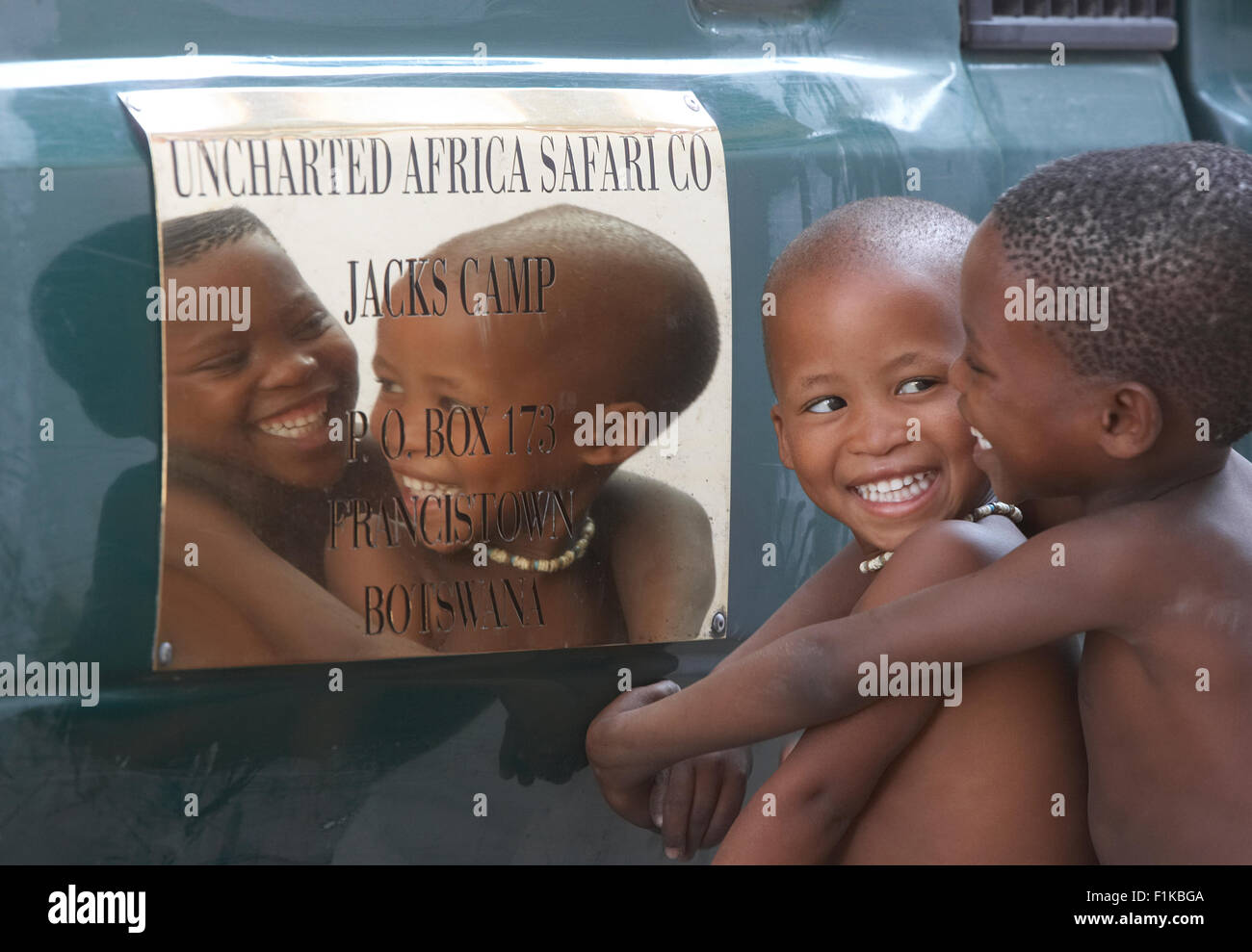Bushman niños Foto de stock