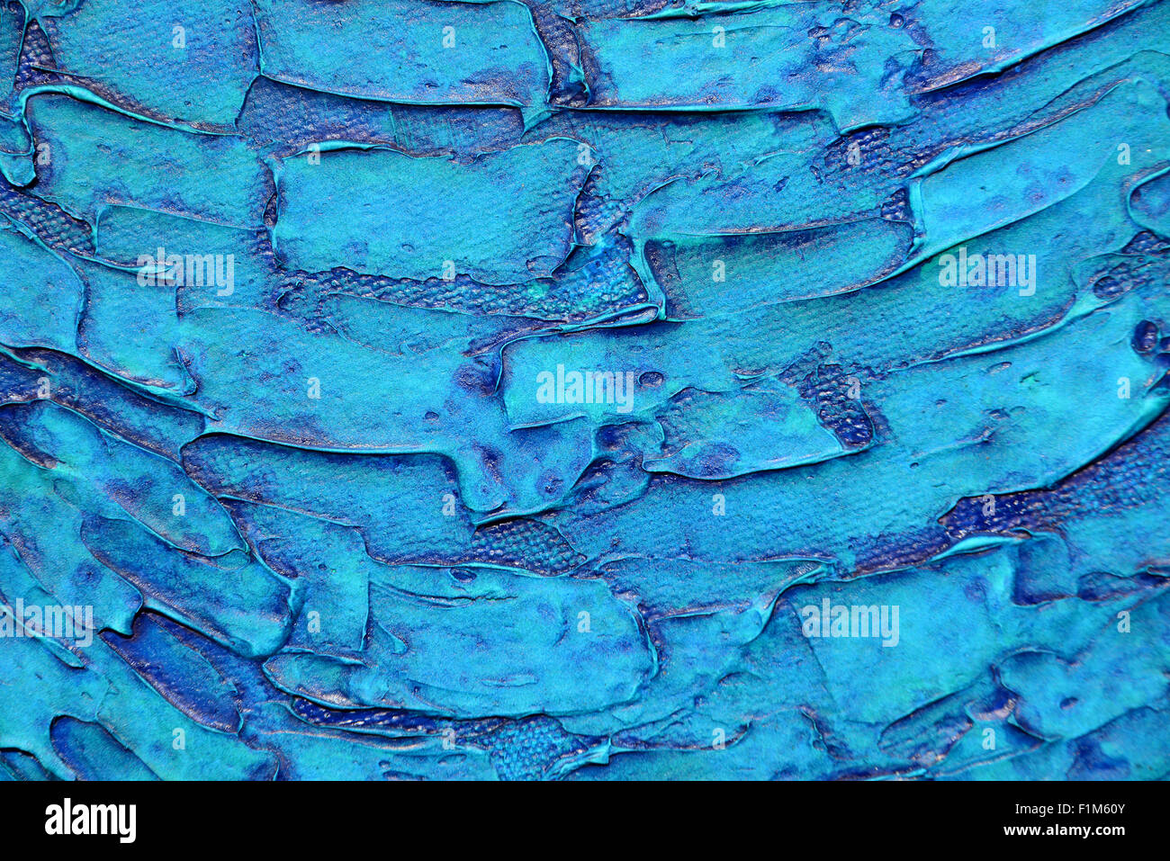 Textura azul, fondo de pintura acrílica Foto de stock