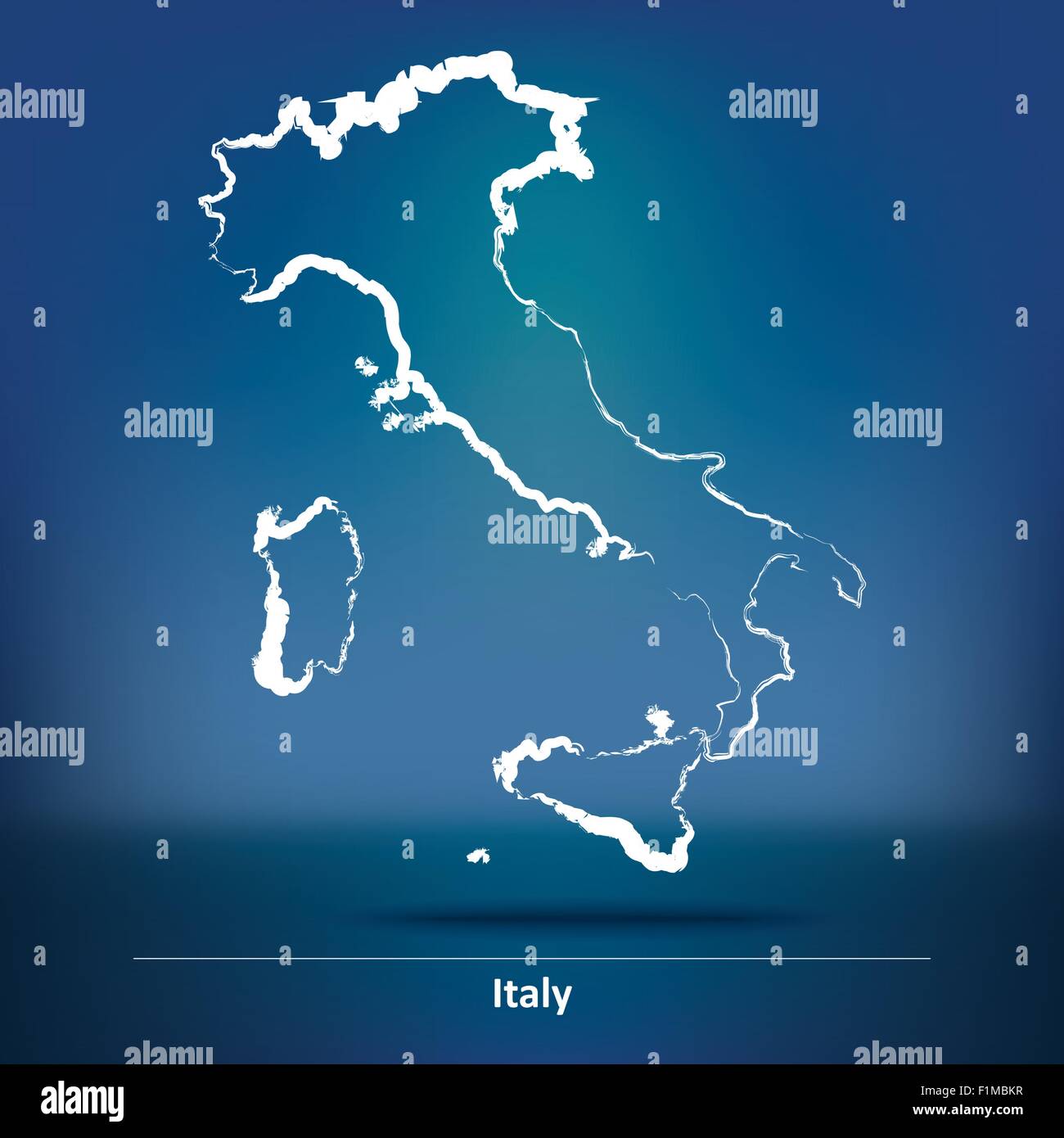 Doodle Mapa De Italia Ilustración Vectorial Imagen Vector De Stock Alamy 0116