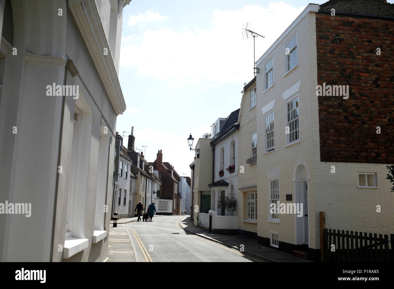 Middle Street es la primera área de conservación en deal town en East Kent sept 2015 Foto de stock
