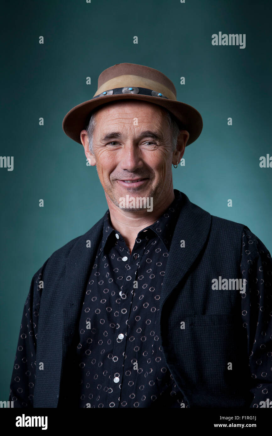 Mark Rylance, el actor inglés, en el Festival Internacional del Libro de Edimburgo 2015. Edimburgo, Escocia. El 22 de agosto de 2015 Foto de stock