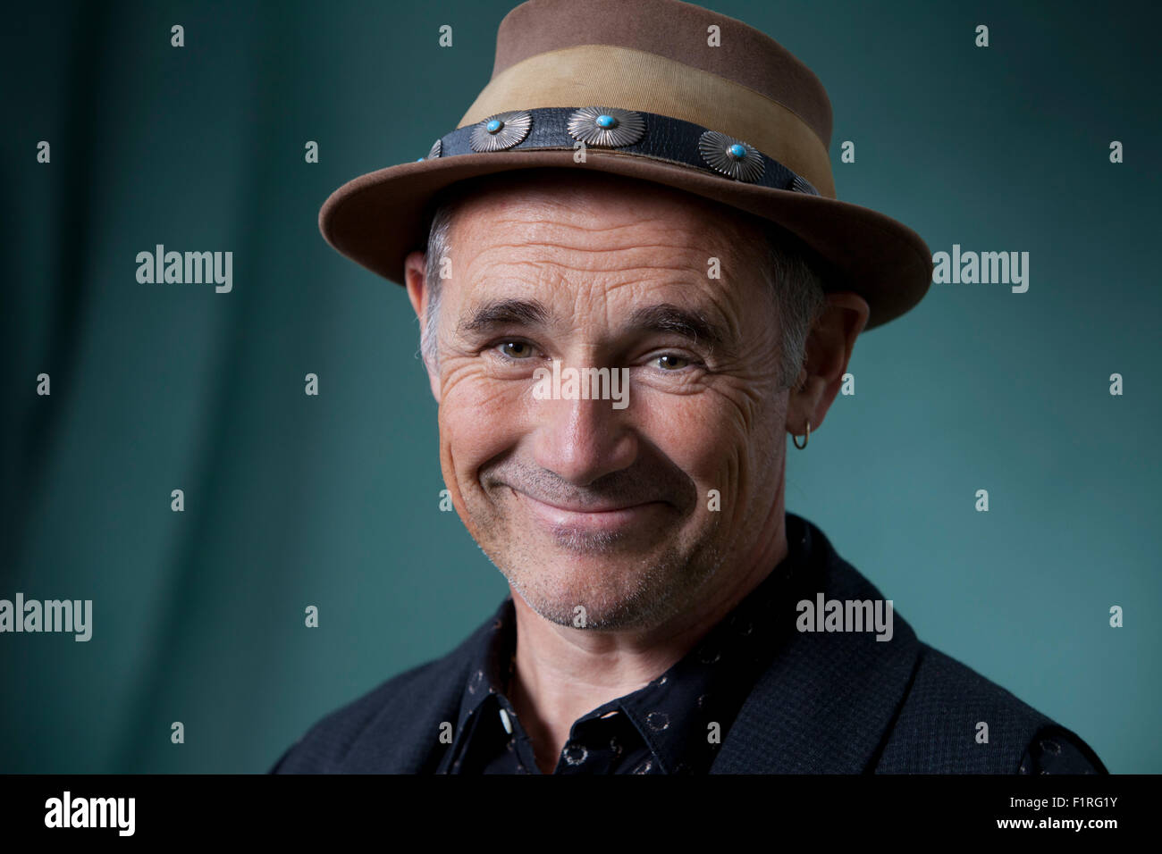 Mark Rylance, el actor inglés, en el Festival Internacional del Libro de Edimburgo 2015. Edimburgo, Escocia. El 22 de agosto de 2015 Foto de stock