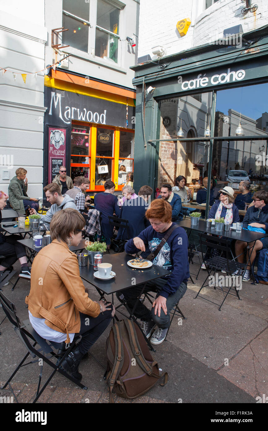 Marwood Coho y cafetería coffee shops en Brighton Foto de stock