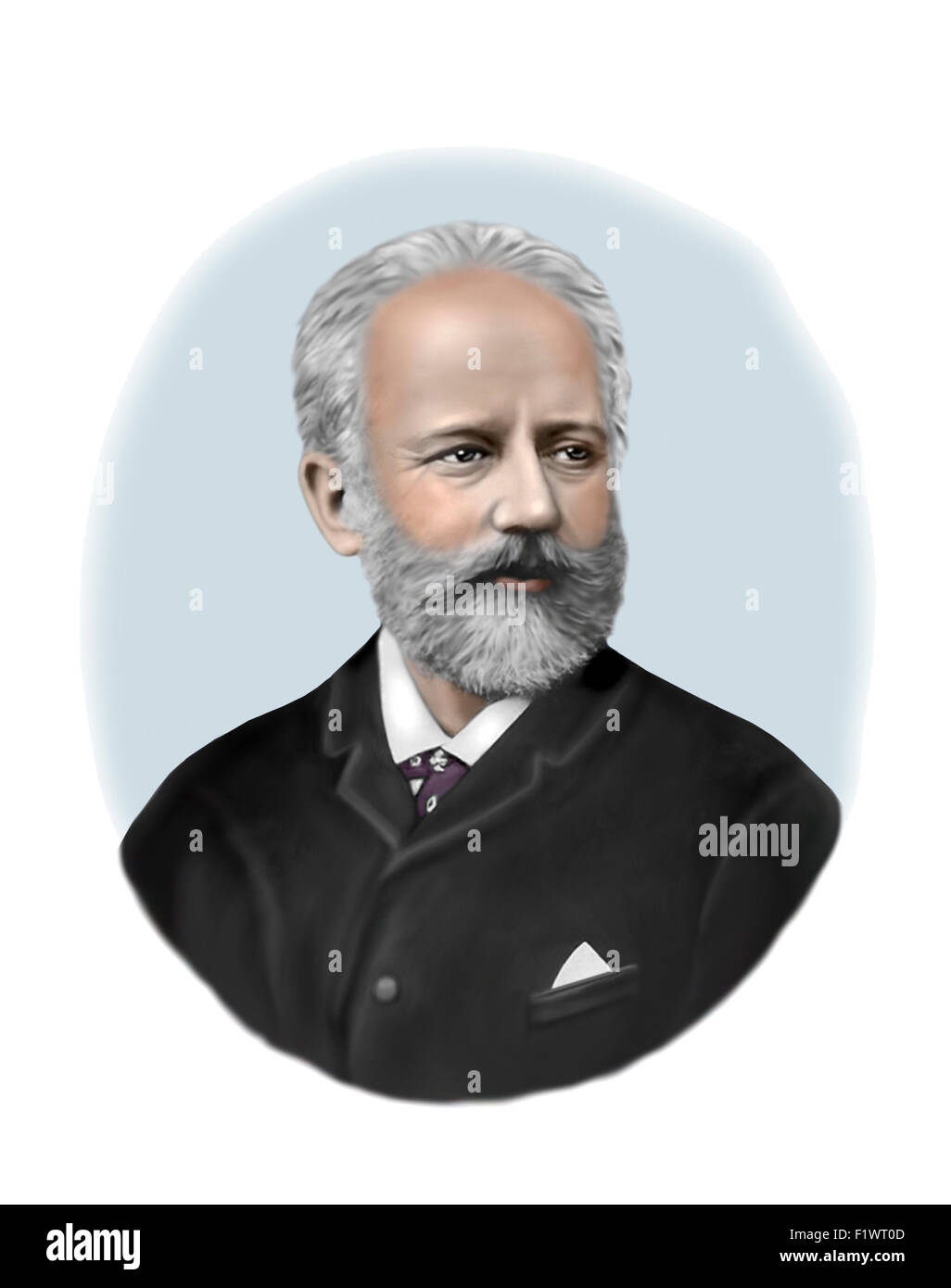 Piotr Ilich Chaikovski retrato ILUSTRACIÓN MODERNA Fotografía de stock