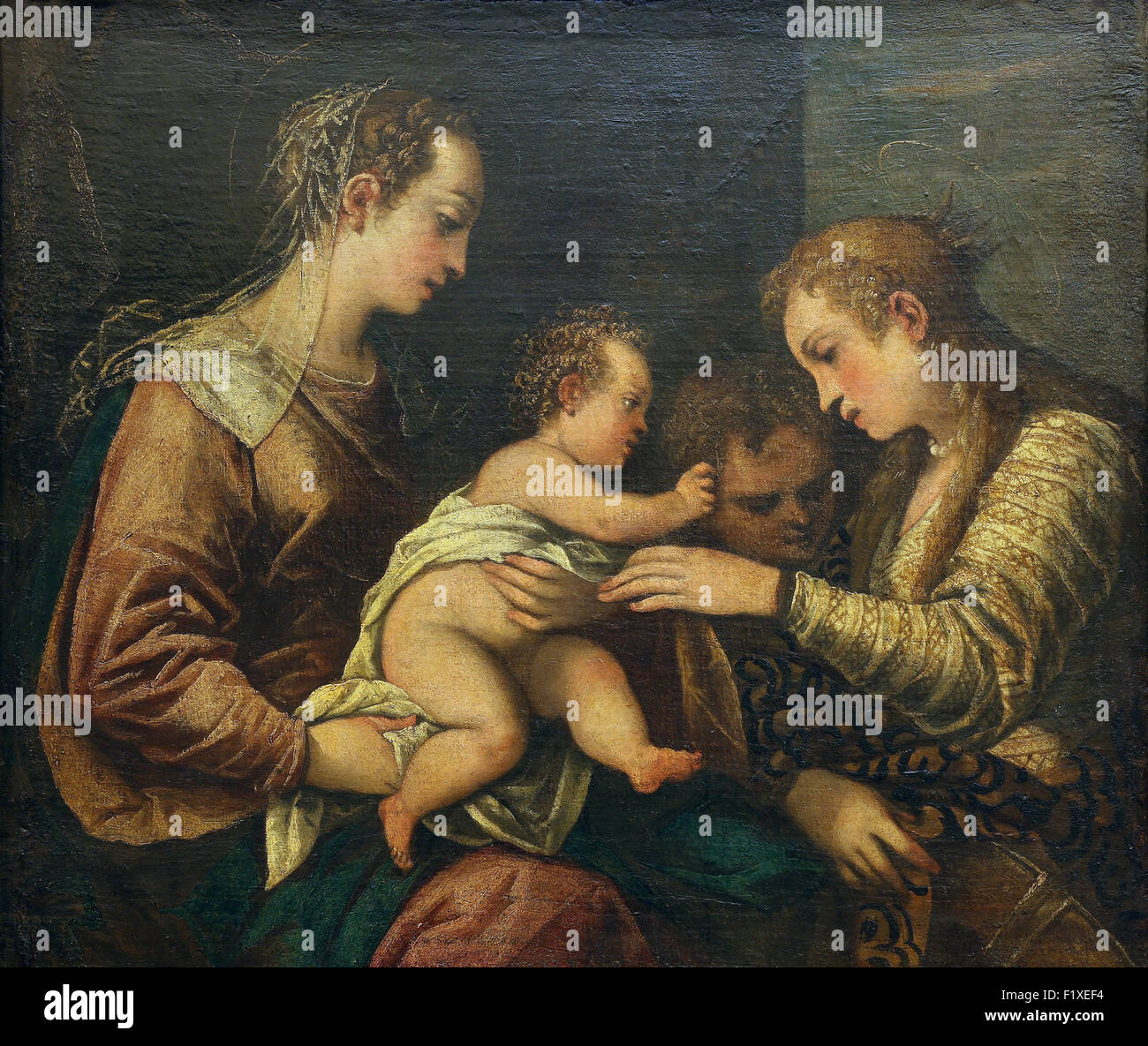 Jacopo Tintoretto: el compromiso de Santa Catalina, Antigua colección Masters, en Zagreb, Croacia. Foto de stock