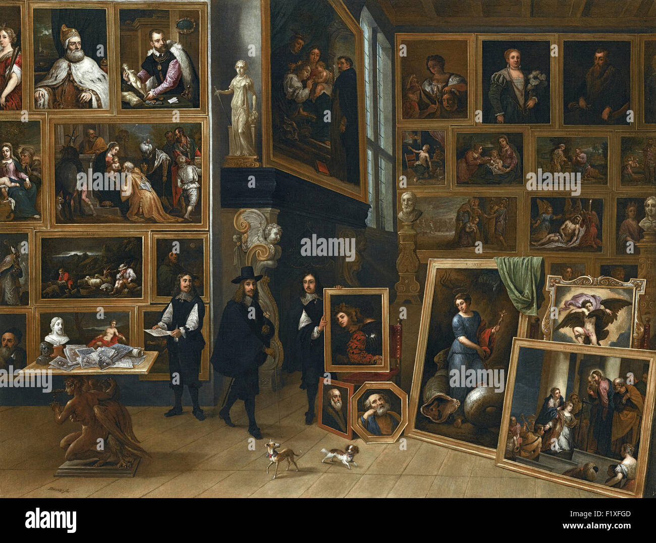 David Teniers el Joven - La Galería del archiduque Leopoldo Guillermo Foto de stock
