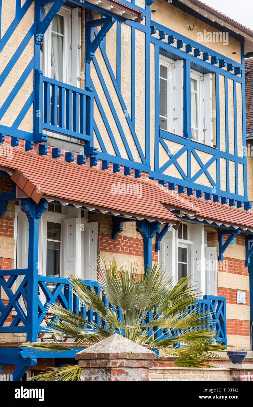 Francia, Seine Maritime, Sainte Adresse, la fachada de la casa Foto de stock