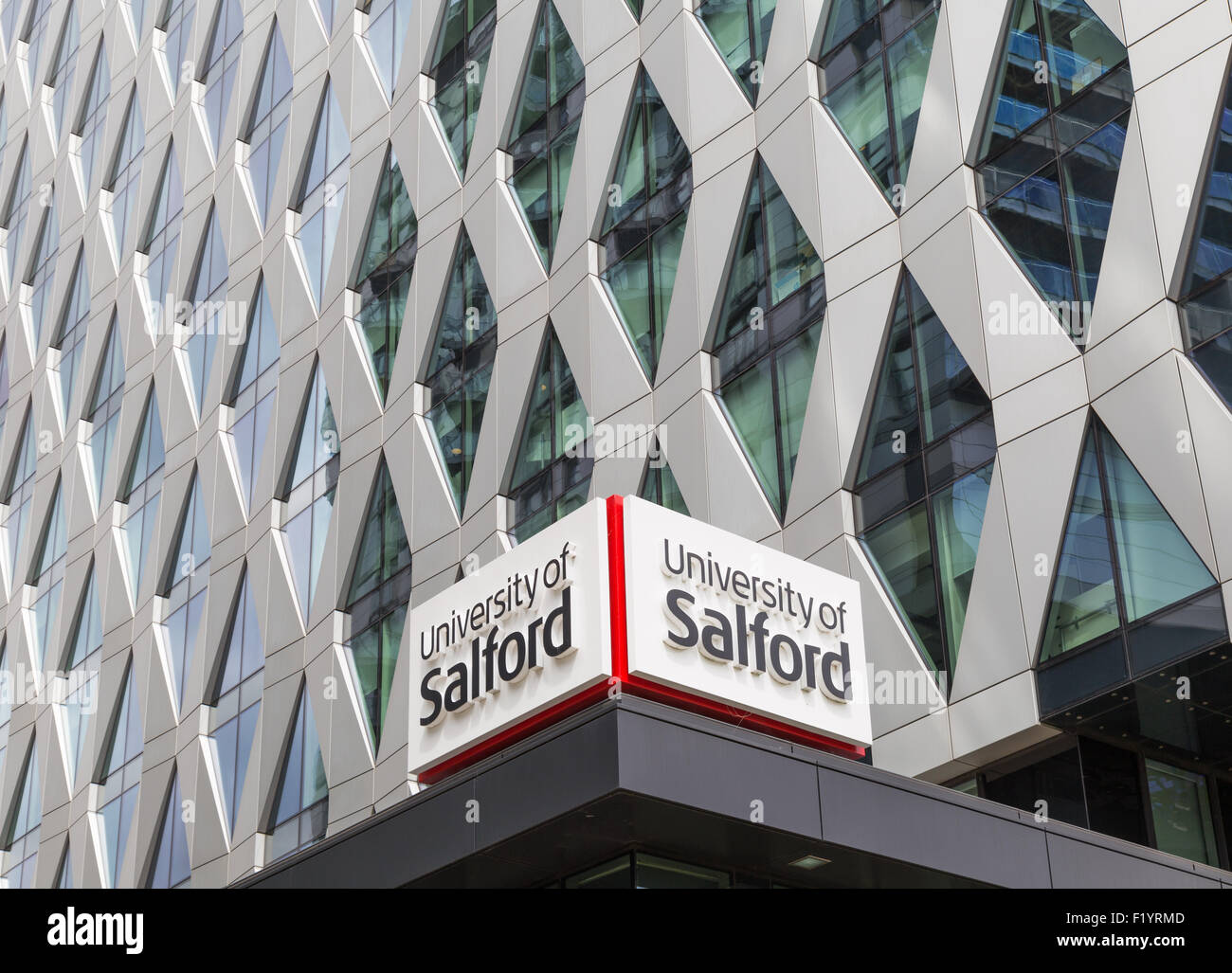 De la Universidad de Salford en Salford, Manchester, Inglaterra. UK Foto de stock