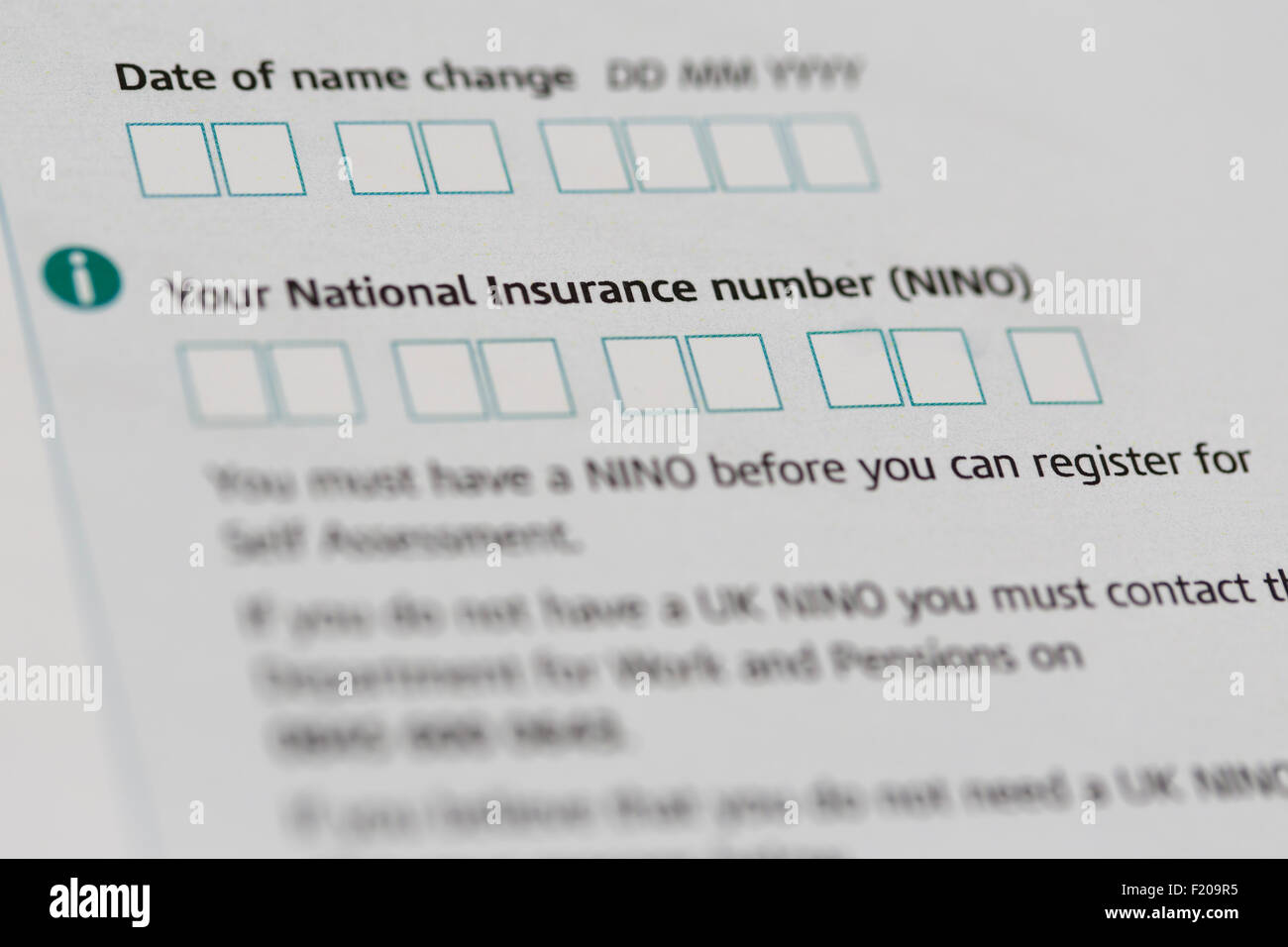 National insurance number fotografías e imágenes de alta resolución - Alamy