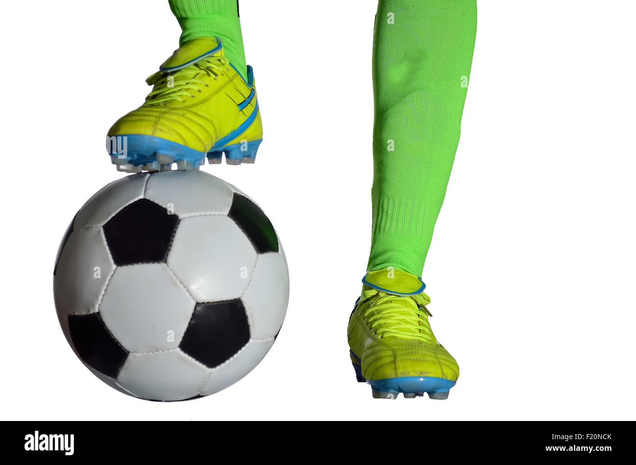 Recepción de una pelota de fútbol Fotografía de stock - Alamy