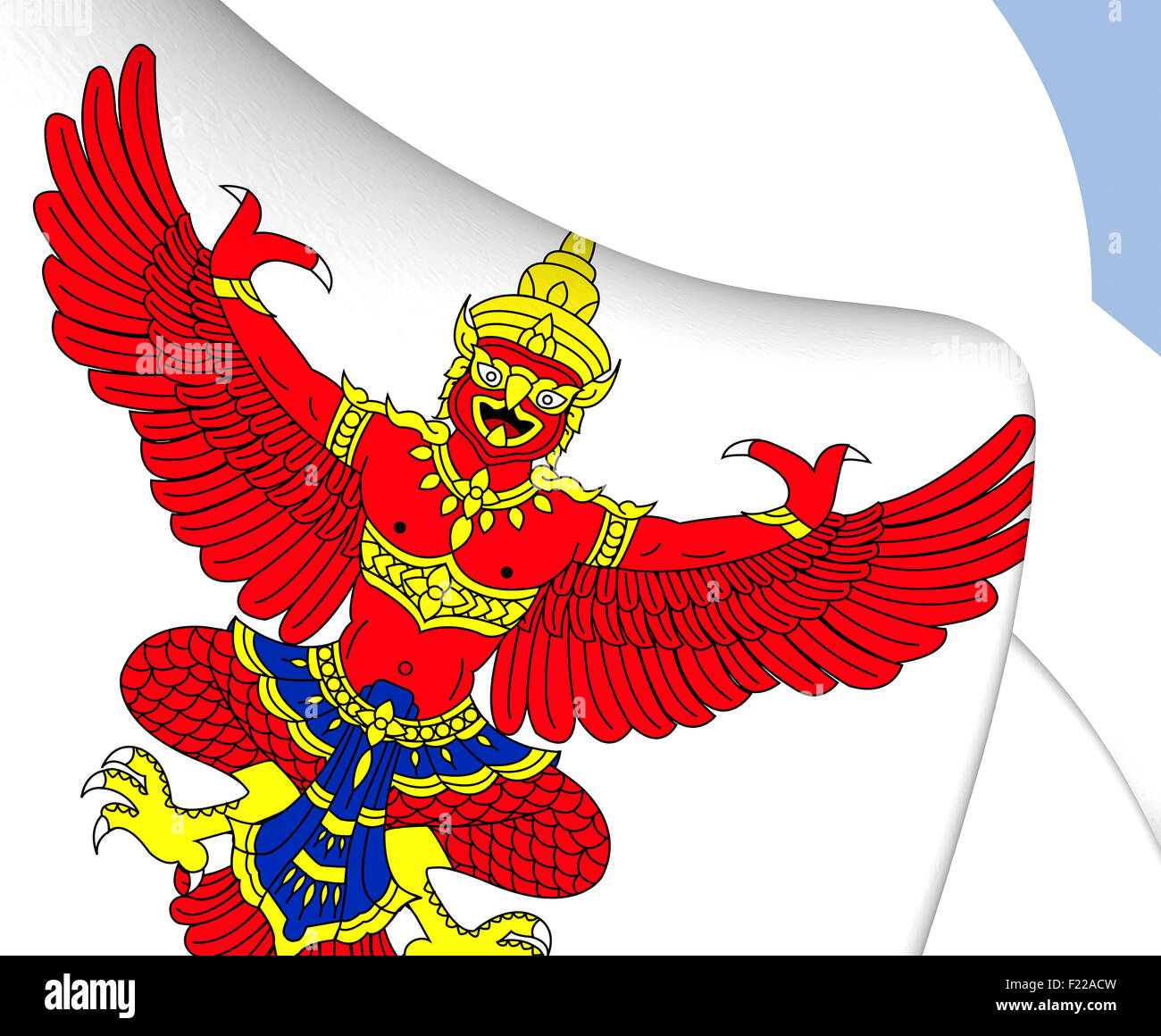 3D emblema nacional de Tailandia. Cerca. Foto de stock