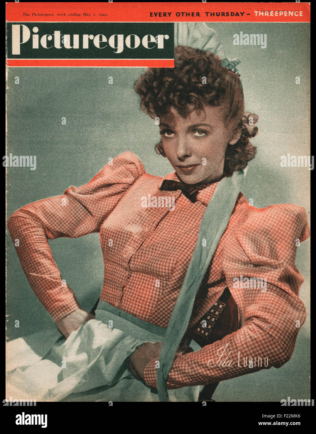 1941 Revista Picturegoer Ida Lupino Foto de stock