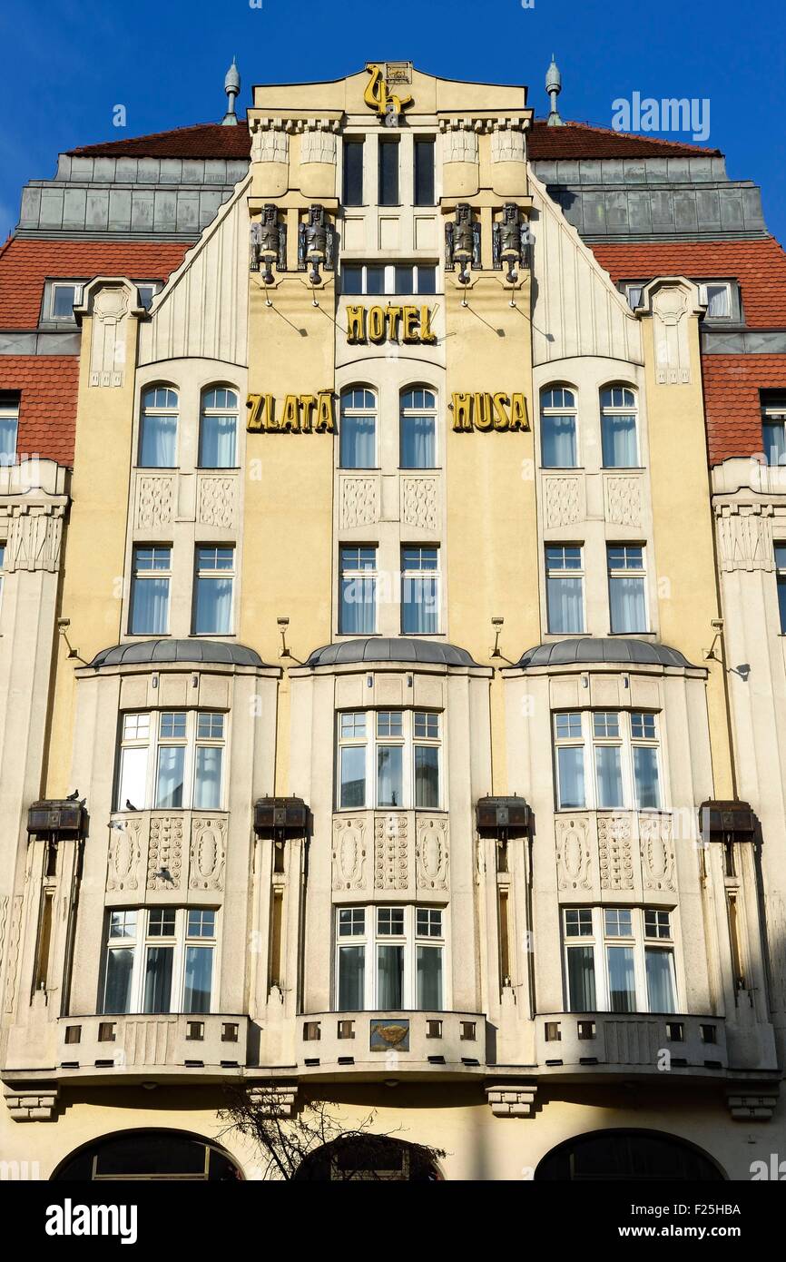 República Checa, Praga, Nove Mesto, Ambassador - Zlata Musa Hotel Vaclavske namesti Foto de stock