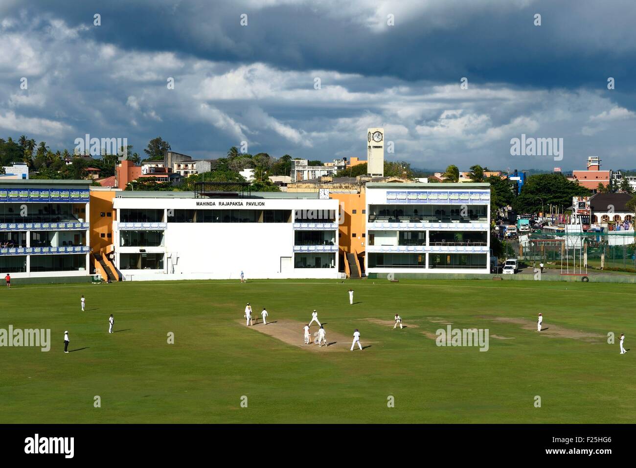 Sri Lanka, provincia del sur de Galle, partido de cricket Foto de stock
