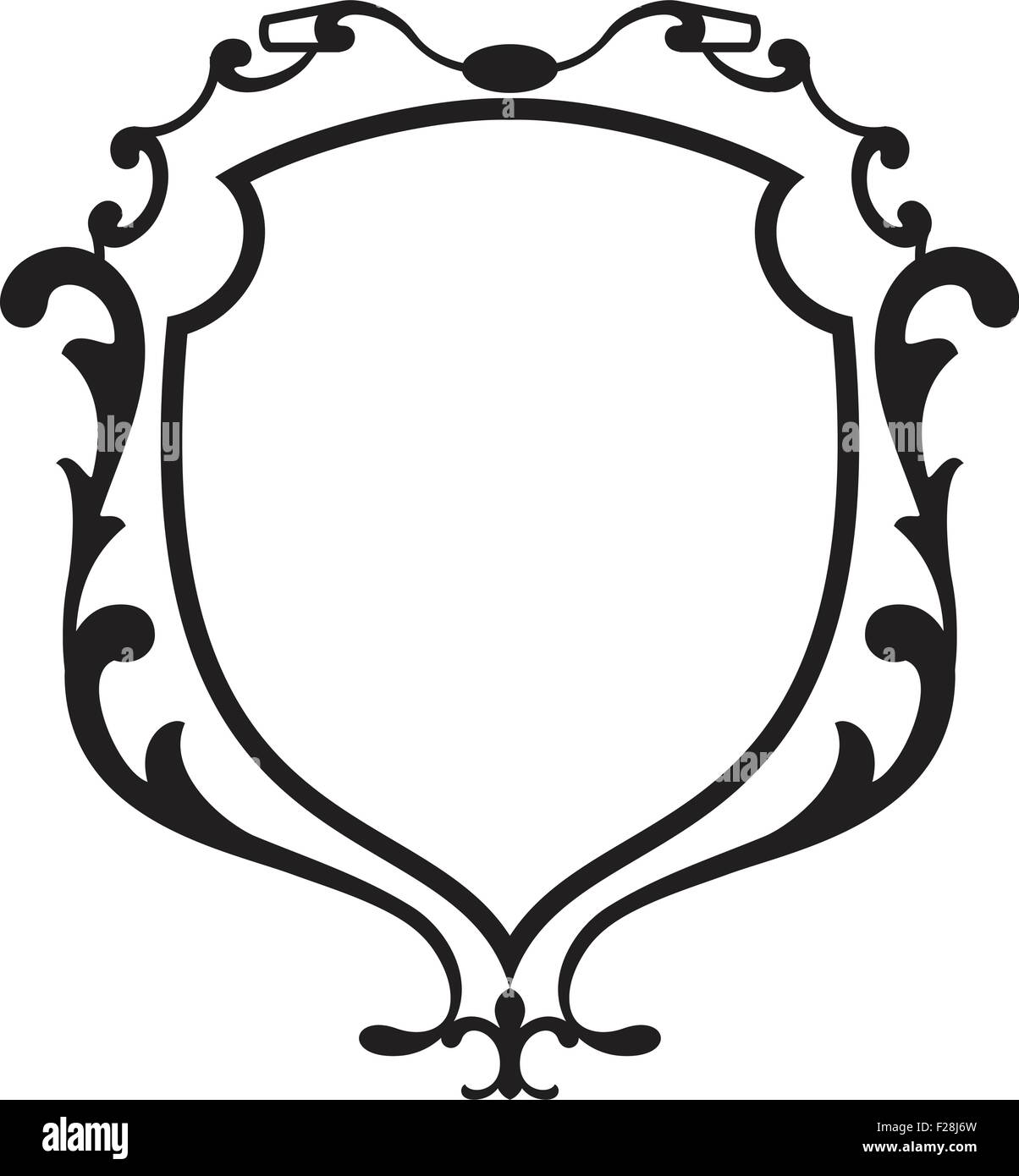 Escudo barroco Imágenes de stock en blanco y negro - Alamy