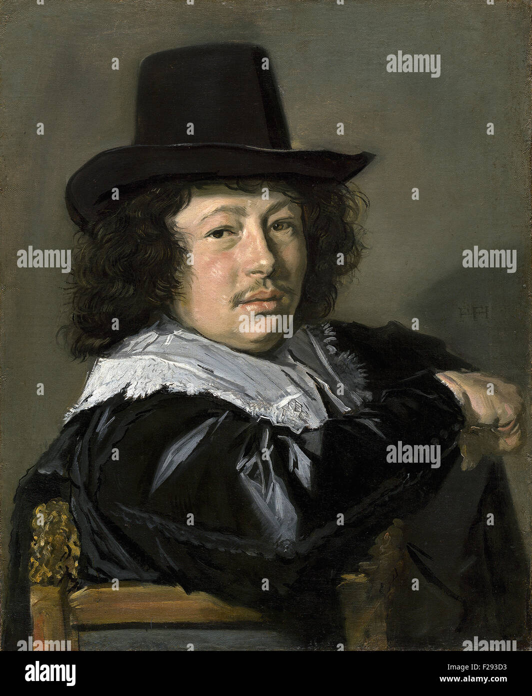 Frans Hals - Retrato de un joven de 10 Foto de stock