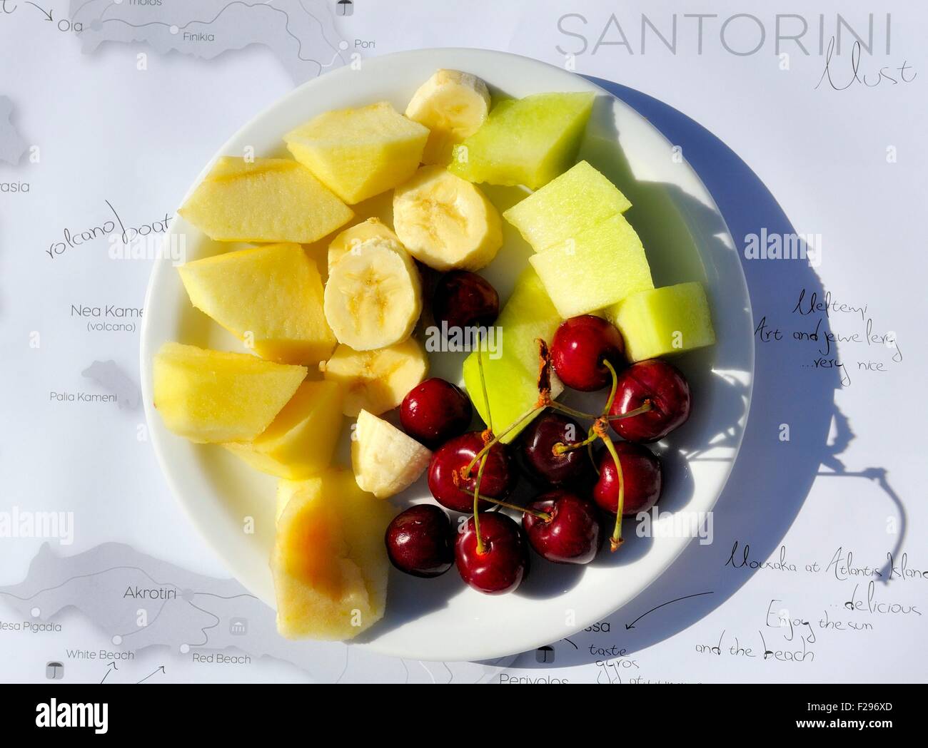 Una selección de desayuno de fruta fresca Foto de stock