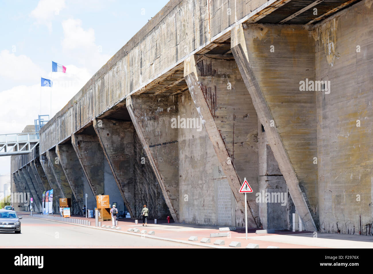 La base de submarinos Kriegsmarine SaintNazaire francia Fotografía de