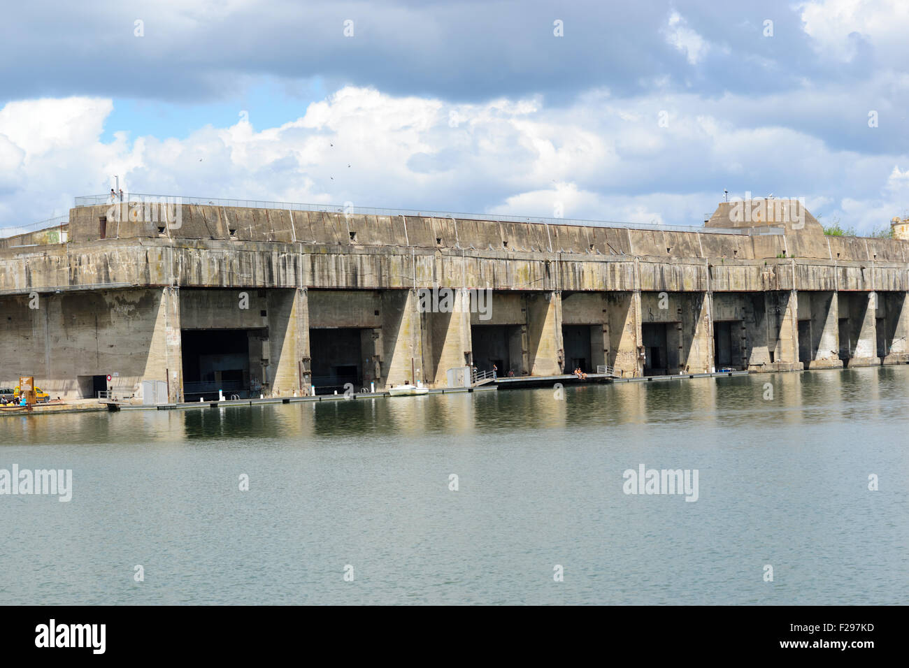 La base de submarinos Kriegsmarine SaintNazaire francia Fotografía de