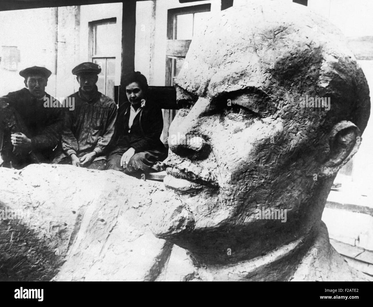 Colosal estatua de Lenin, líder de la revolución bolchevique fue develado en Moscú. El 21 de enero de 1929. Era parte de las ceremonias en el 5º aniversario de su muerte. (CSU 2015 11 1690) Foto de stock