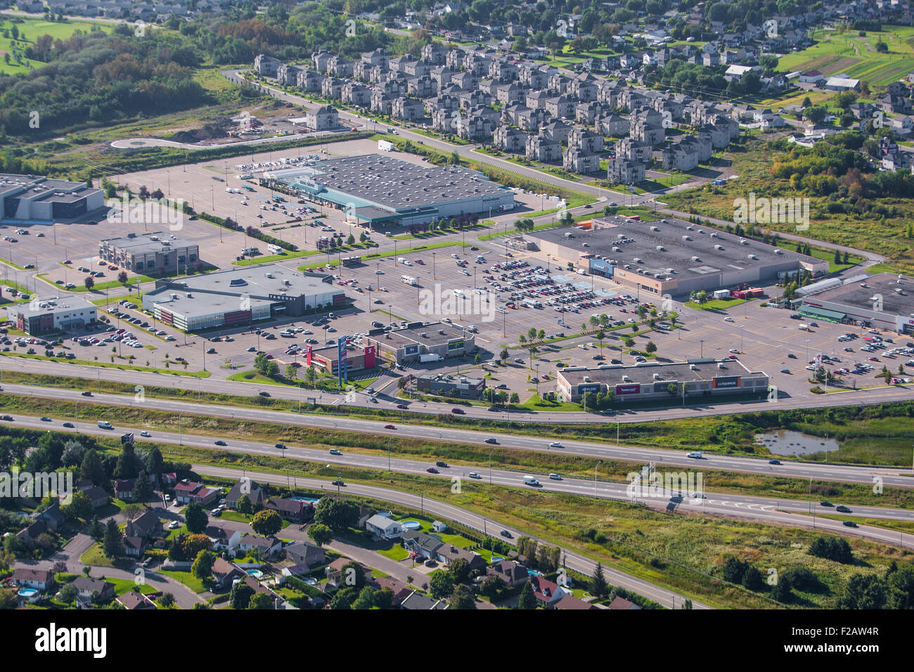 Centro de alimentación Beauport está representada en esta foto aérea de la ciudad de Quebec Foto de stock