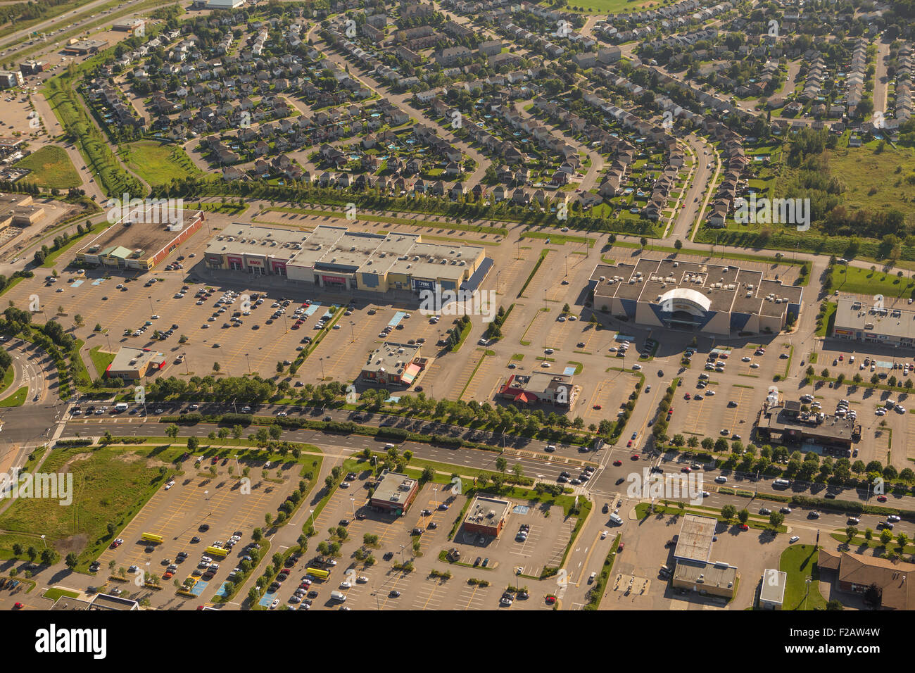 Centro de alimentación Ste. Foy está representada en esta foto aérea de la ciudad de Quebec Foto de stock