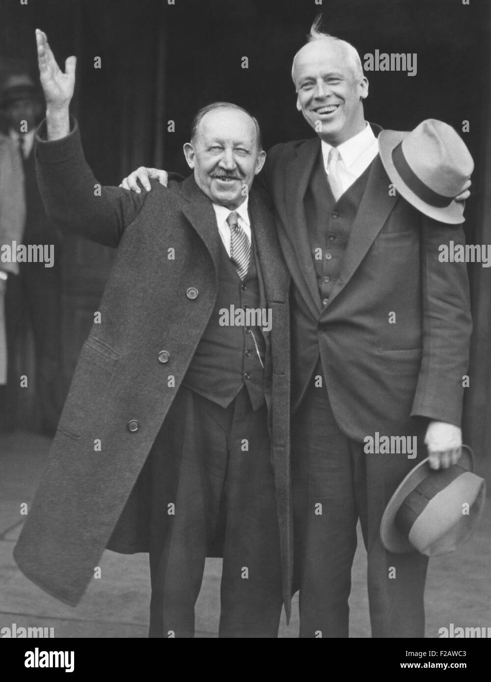 1932 candidatos nacional socialista. Norman Thomas (derecha) se postuló para Presidente con James Maurer, Alcalde de Reading, Pensilvania, su Vicepresidencia. (CSU 2015 11 1417) Foto de stock