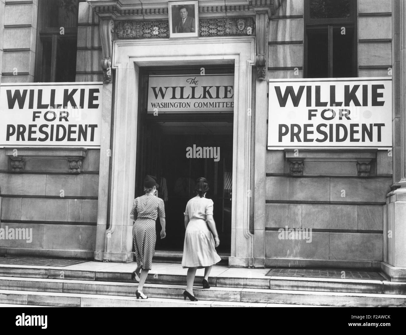 Willkie para Presidente de su sede en Washington, D.C. fueron sólo tres manzanas de la Casa Blanca. El 20 de julio de 1940. (CSU 2015 11 1404) Foto de stock