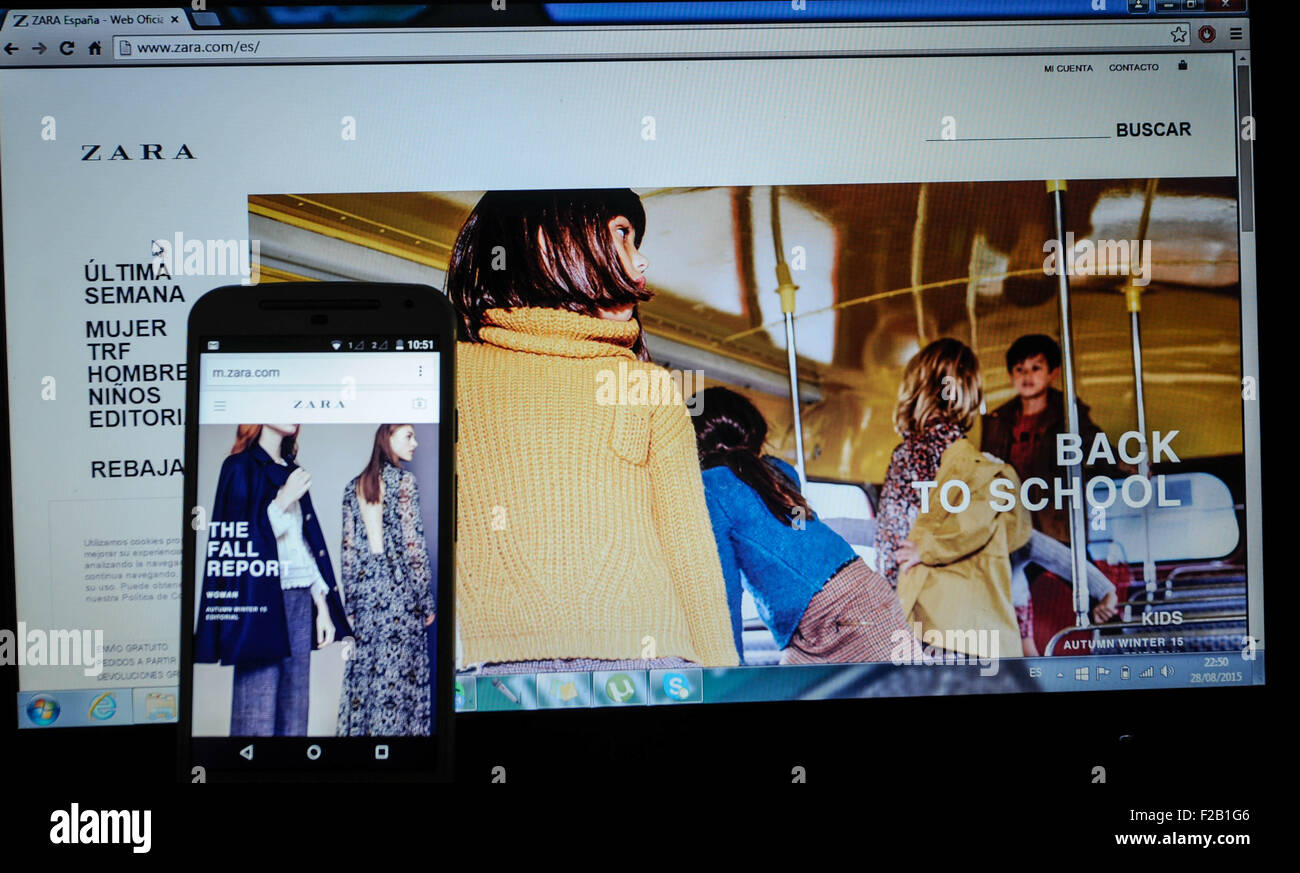 Sitio web de compras on line de la tienda de ropa Zara p gina web