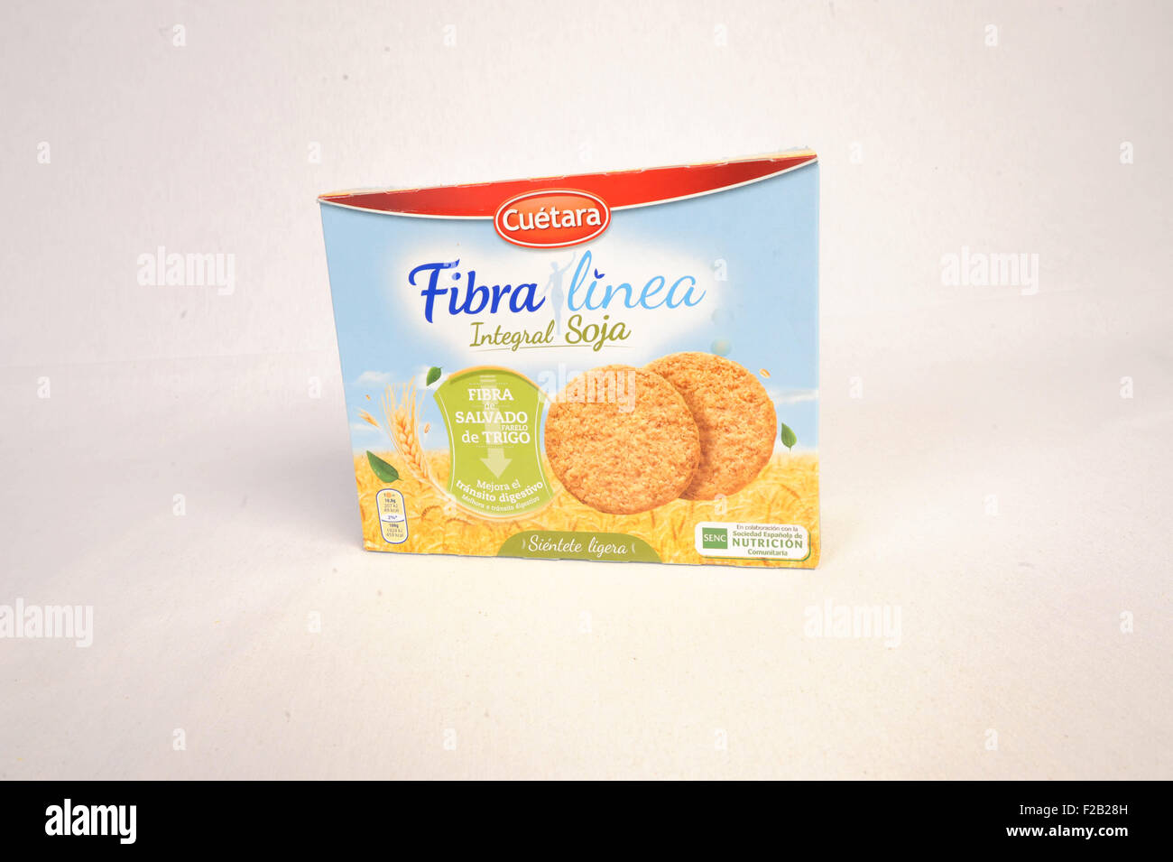 Biscuit fibra, Cuétara - Galleta de fibra de línea, Cuétara Foto de stock