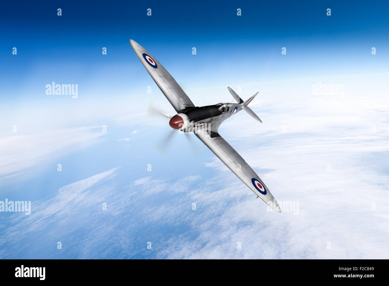 Una representación de reconocimiento fotográfico de la RAF Spitfire Mk XIX SERIE PS852 de 81 Escuadrón, basada en Kai Tak, Hong Kong, i1952-53. Foto de stock