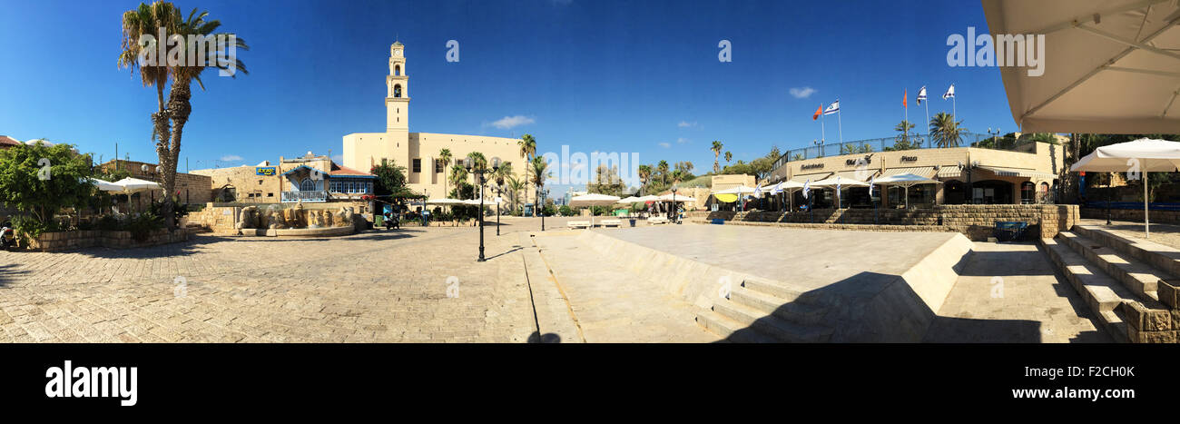 Un día de verano en el casco antiguo de Jaffa, Tel Aviv, Israel Foto de stock