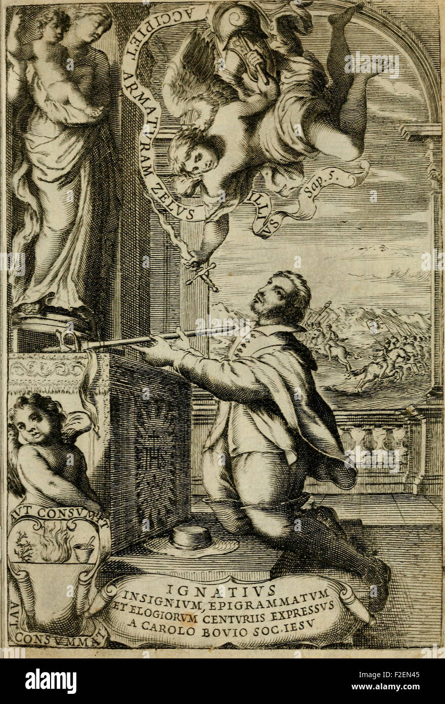 Ignacio insignium - epigrammatum et elogiorum centuriis expressus (1655) Foto de stock