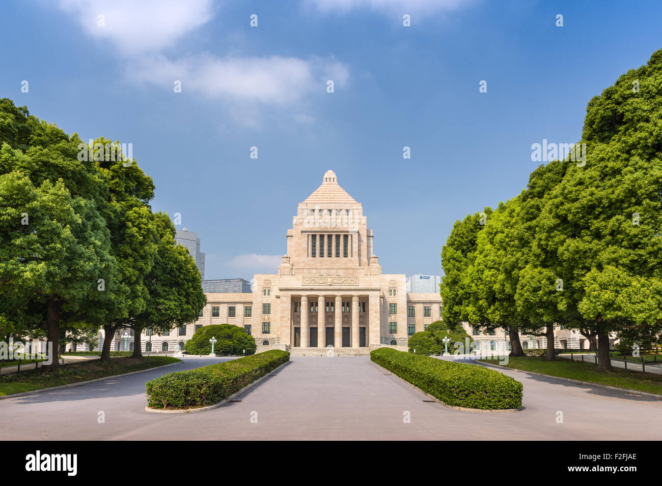 Tokio, Japón, en el edificio del Parlamento Kokkaigijido Foto de stock