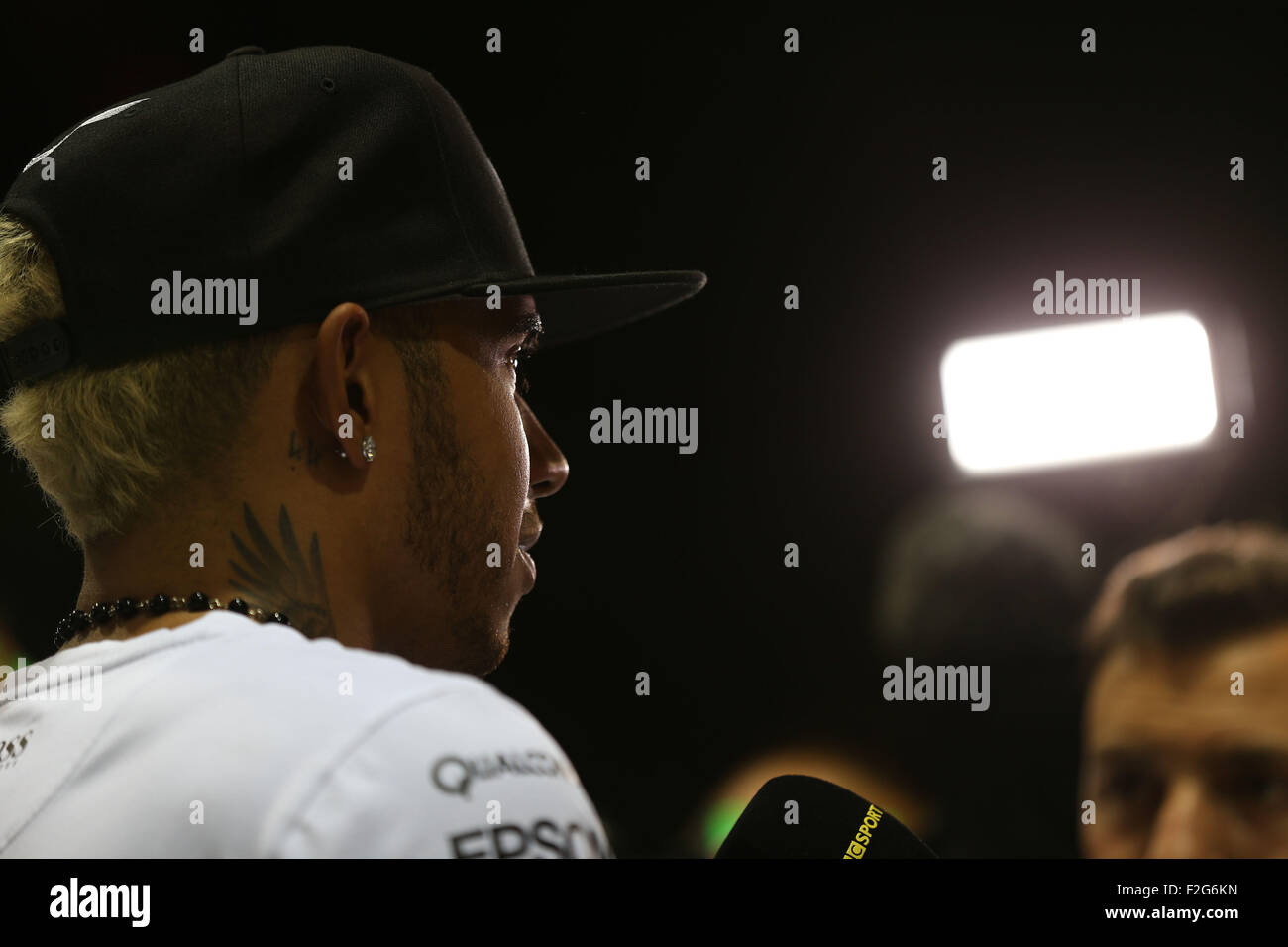 Automovilismo: Campeonato del Mundo de Fórmula Uno FIA 2015, Gran Premio de Singapur, #44 Lewis Hamilton (GBR, Mercedes AMG Petronas Formula One Team), Foto de stock