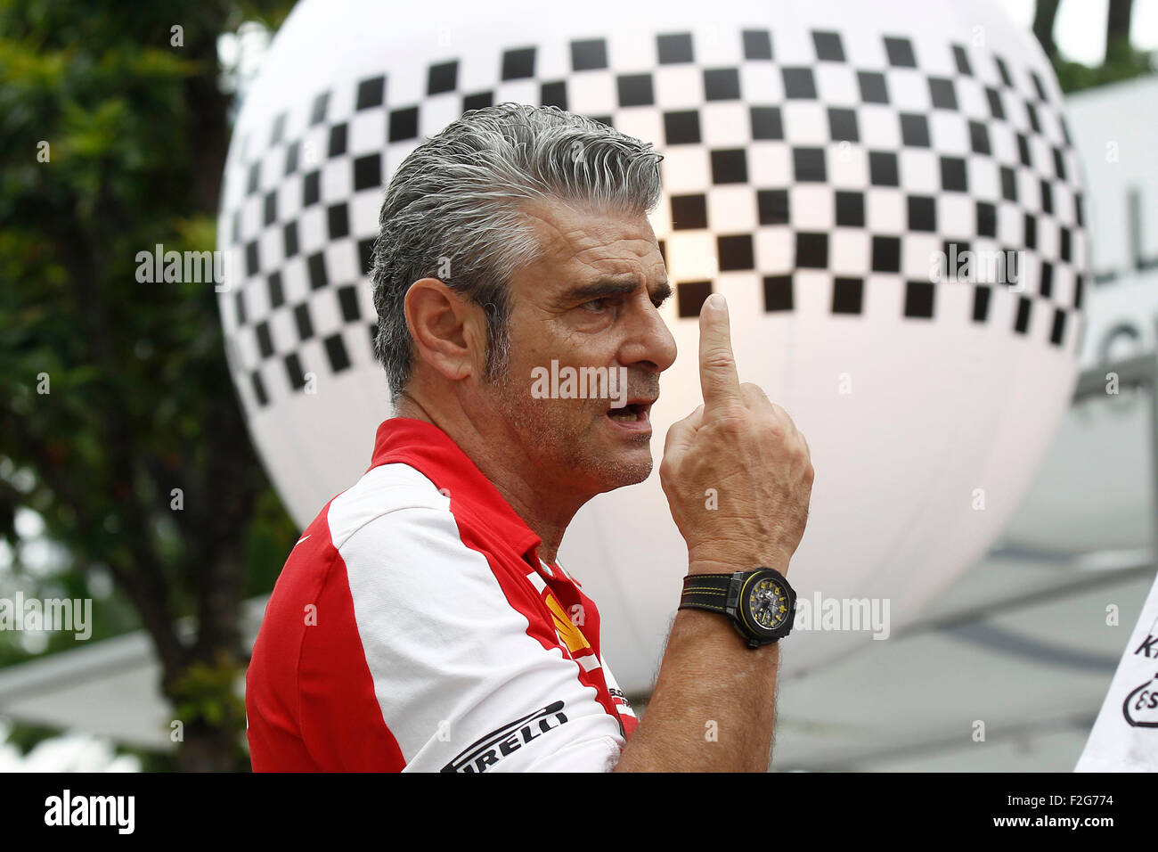 Automovilismo: Campeonato del Mundo de Fórmula Uno FIA 2015, Gran Premio de Singapur, Maurizio Arrivabene (ITA, la Scuderia Ferrari), Foto de stock