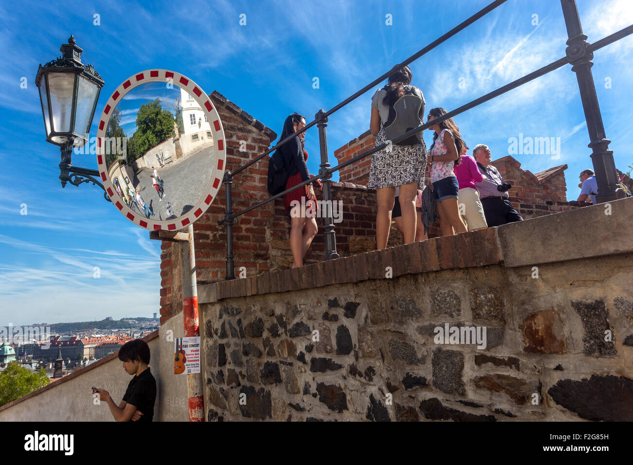 Murallas del castillo de Praga, Praga, República Checa, Europa Foto de stock