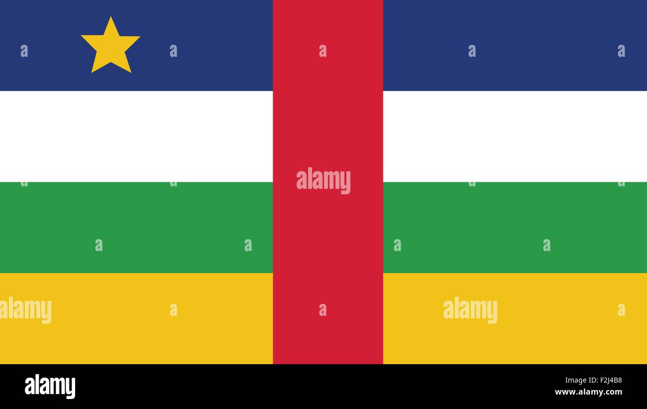 República Centroafricana bandera para el día