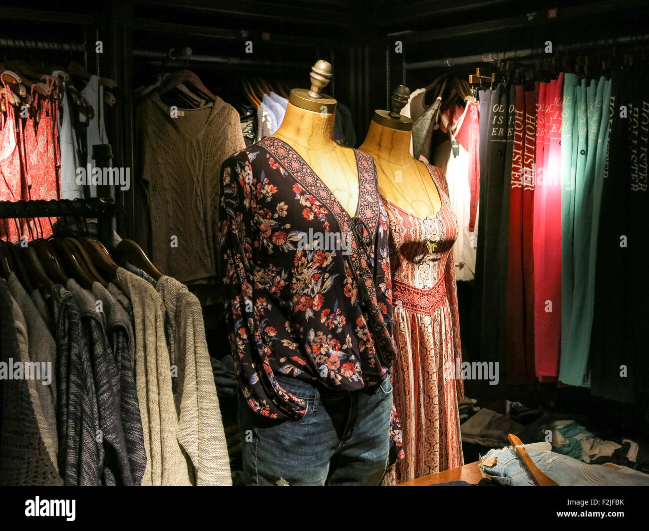 Pronombre Sentido táctil Cancelar El interior de la tienda de Hollister en la Quinta Avenida, en la ciudad de  Nueva York Fotografía de stock - Alamy