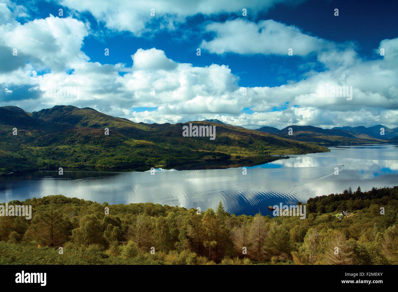 Loch Katrine, Loch Lomond y los Trossachs National Park, Stirlingshire Foto de stock