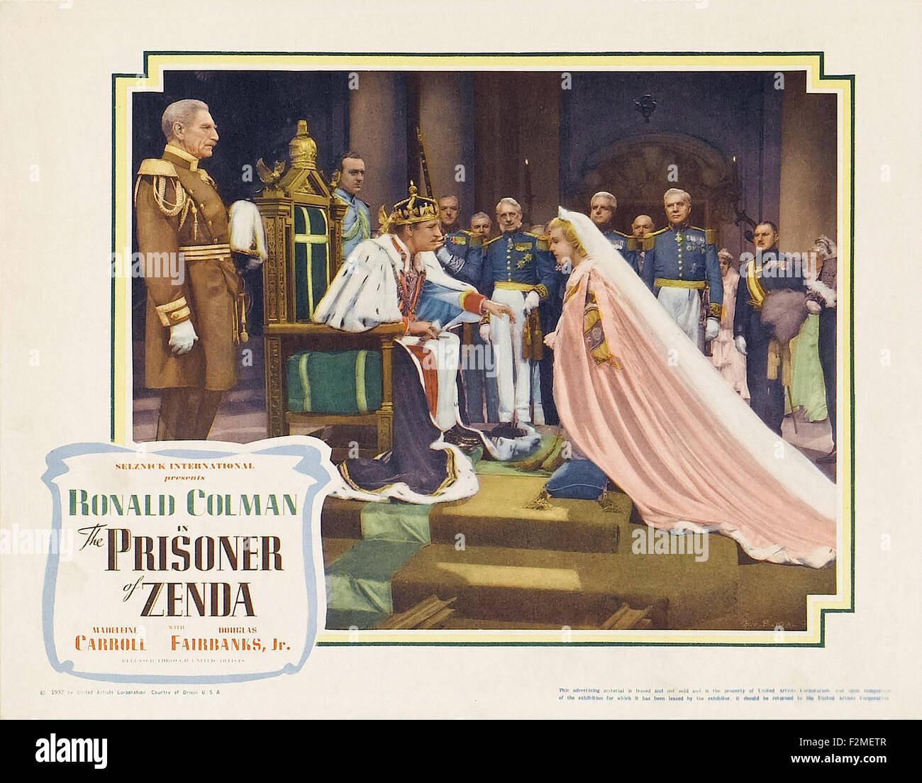 Prisionero de Zenda, La (1937) - póster de película Foto de stock